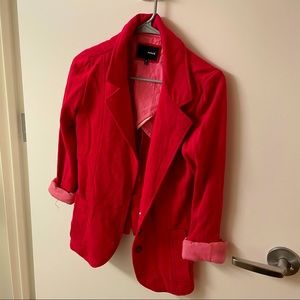 Red cotton blazer